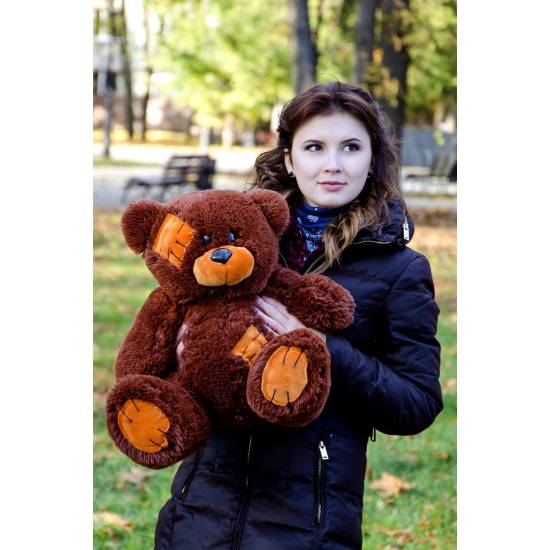 Плюшевый мишка шоколадный 50 см Потап