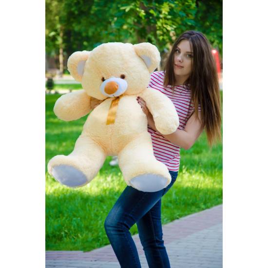 Плюшевый мишка персик 100 см Томми