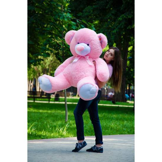 Плюшевый мишка розовый 150 см Томми