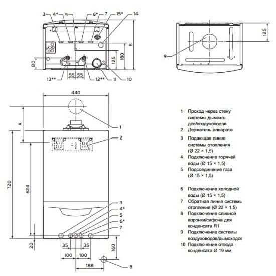 Котел газовый конденсационный Vaillant ecoTEC plus VUW INT 306/5-5 H (0010021966)